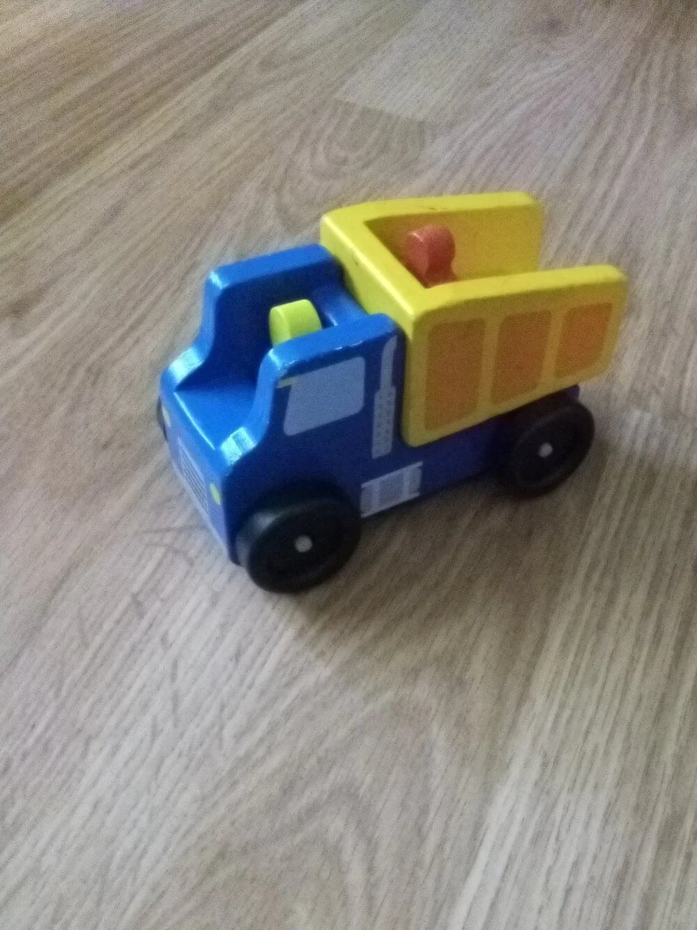 Melissa and Doug Used Classic Wooden Toy Construction Vehicle Set #656